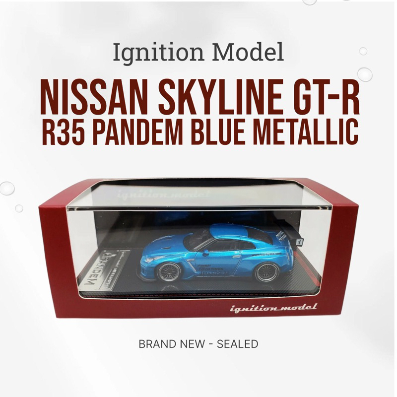 IGNITION MODEL Nissan Skyline GTR R35 PANDEM Blue Metallic