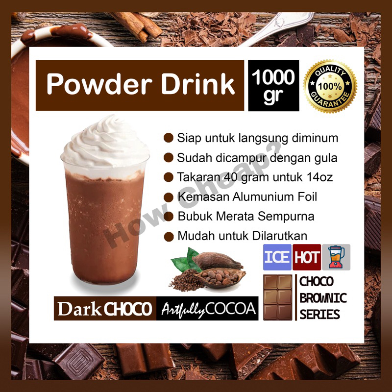 Dark Choco Powder Drink 1kg [Ready to Drink] #015