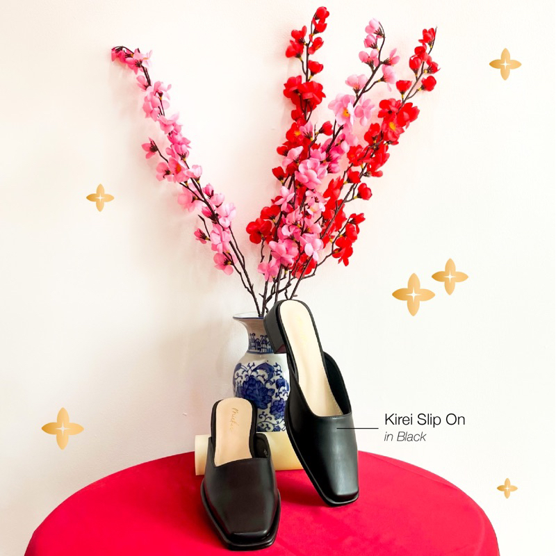 MICHIE - Kirei Slip Ons (3 cm) | CNY SHOES/HEELS