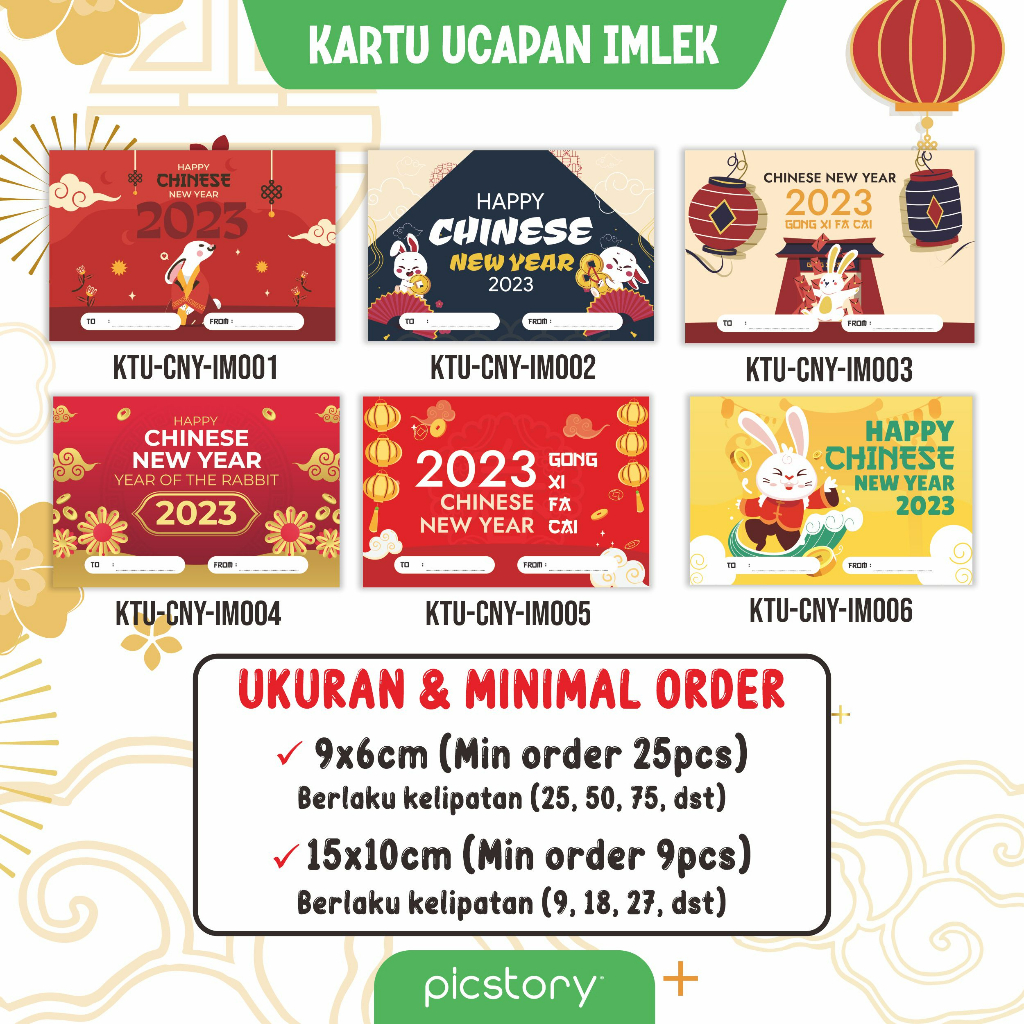 Kartu Ucapan Imlek/ Greeting Card Chinese New Year/ Gift Card CNY/ Kartu Imlek