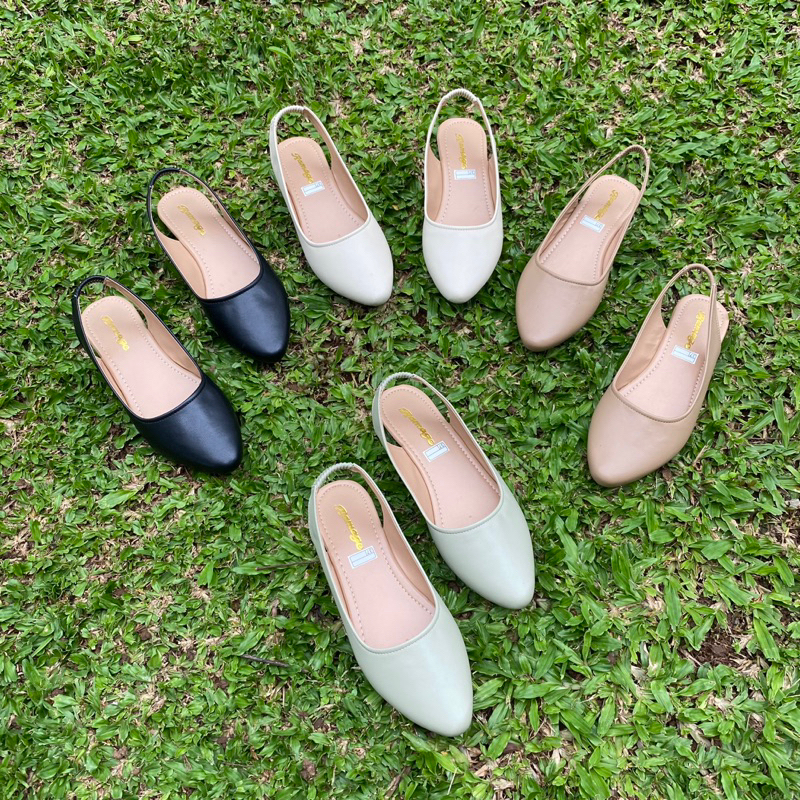 Sepatu wanita Flat Shoes Mules Sol Karet Non Slip AP-05