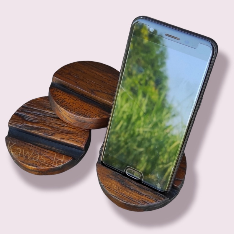 Stand HP / Stand holder kayu / tempat dudukan hp
