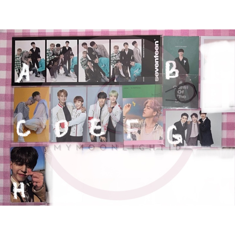 [READY STOCK] SCOUPS pc tc hangtags sticker unit photo season greeting 2022 sector 17 face the sun f