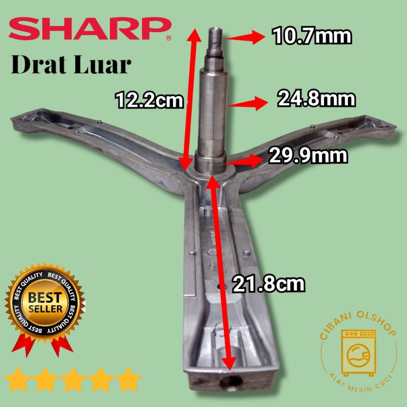Spider Segitiga Baling Baling Mesin Cuci Sharp ESFL-1072B esfl 1072b esfl 872 drat luar