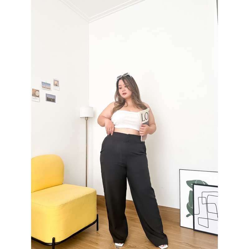 [ LittleBigCloth ] Jill Highwaist Long Pants // Bigsize Pants Bigsize Trouser