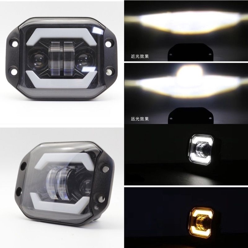 Reflektor Depan/Lampu Depan Daymeker LED Model New LED Utama Putih/Senja Biru/Merah/Kuning/Motor CRF KLX WR Pnp