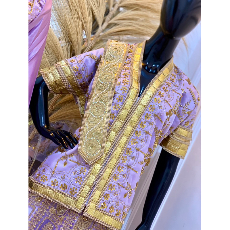 BAJU PENGANTIN ADAT BUGIS/MAKASSAR MODERN HARGA FULLSET WARNA LYLAC