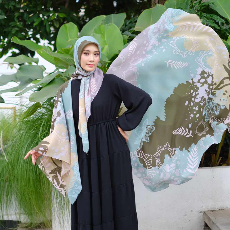 Hijab Poton 120 cm PREMIUM lasercut / Jilbab lasercut Elnara Series