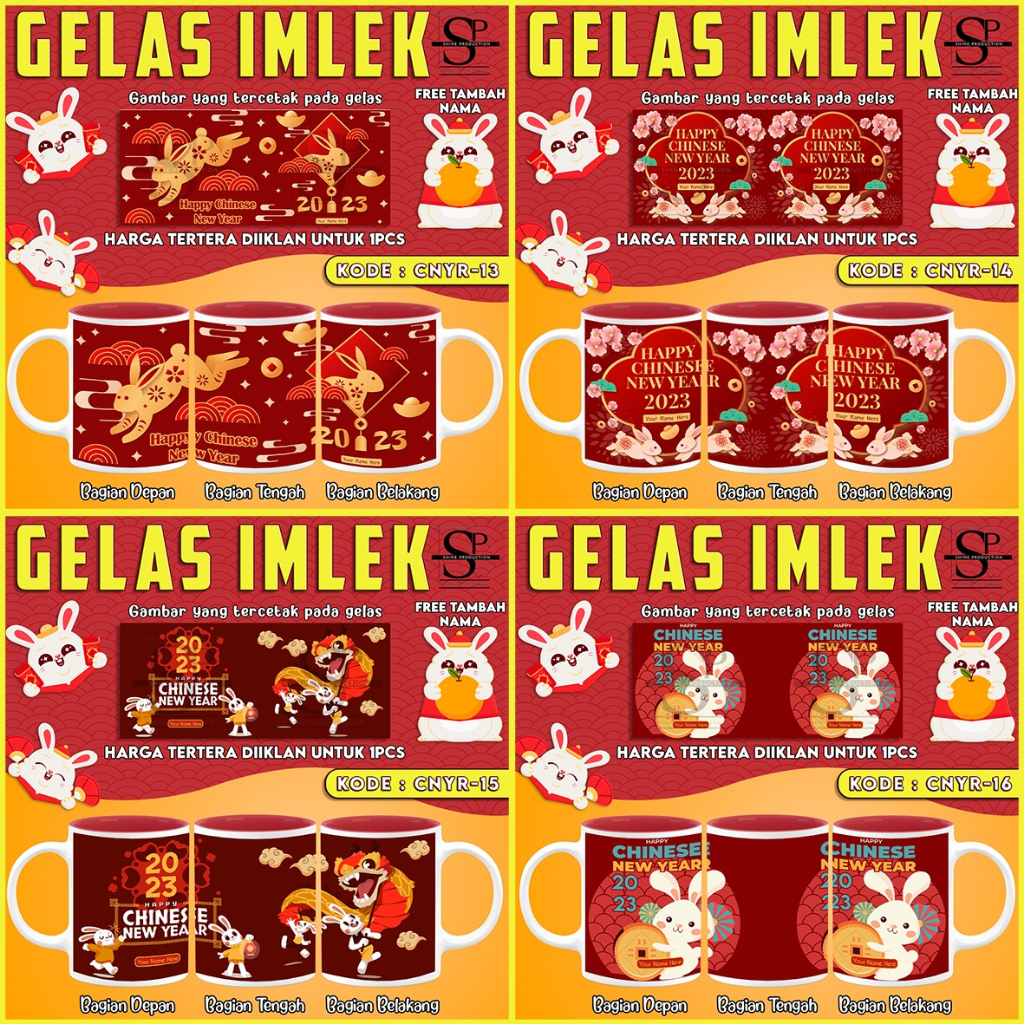 Gelas Imlek Mug Chinese New Year Rabbit Hampers Gift