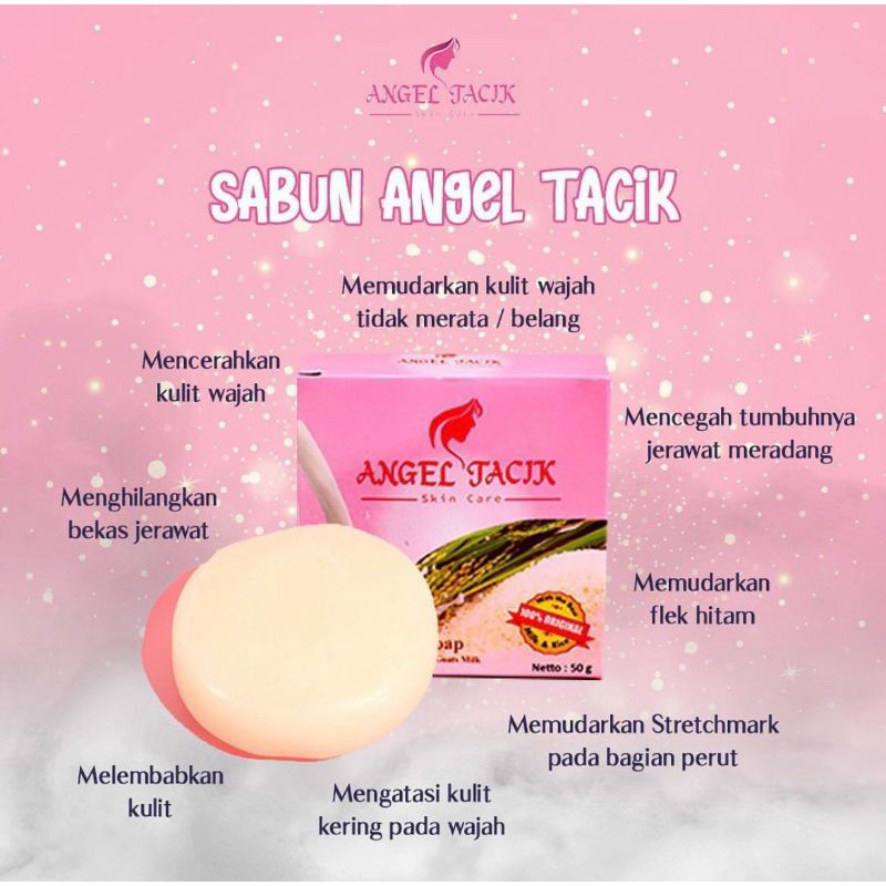 Sabun angel tacik BPOM 100% original / Sabun pemutih / Sabun jerawat