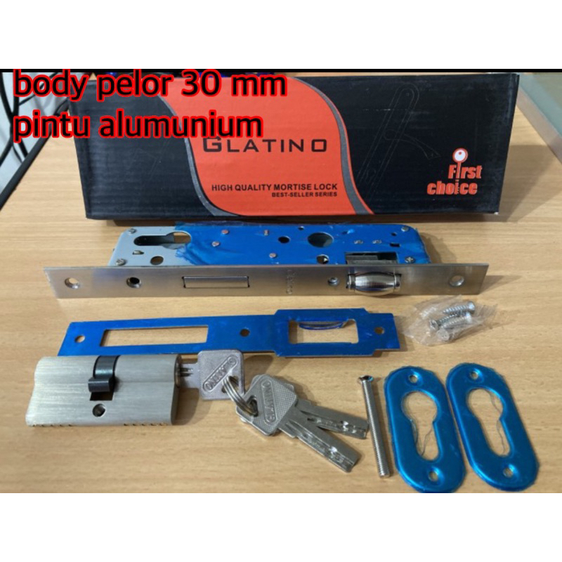 BODY KUNCI PELOR 30 MM body kunci pintu duaPINTU ALUMUNIUM BODY KUNCI PELOR PINTU ALUMUNIUM Body Pelor 30 mm set pintu alumunium kunci pelor alumunium kunci pintu pelor 30 mm produk dekkson kunci pintu dobel Double lockcase roller alumunium kaca 30 mm set