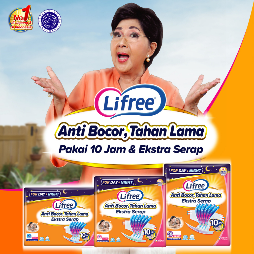 Lifree Popok Dewasa Perekat - XL 14 - 2 Packs