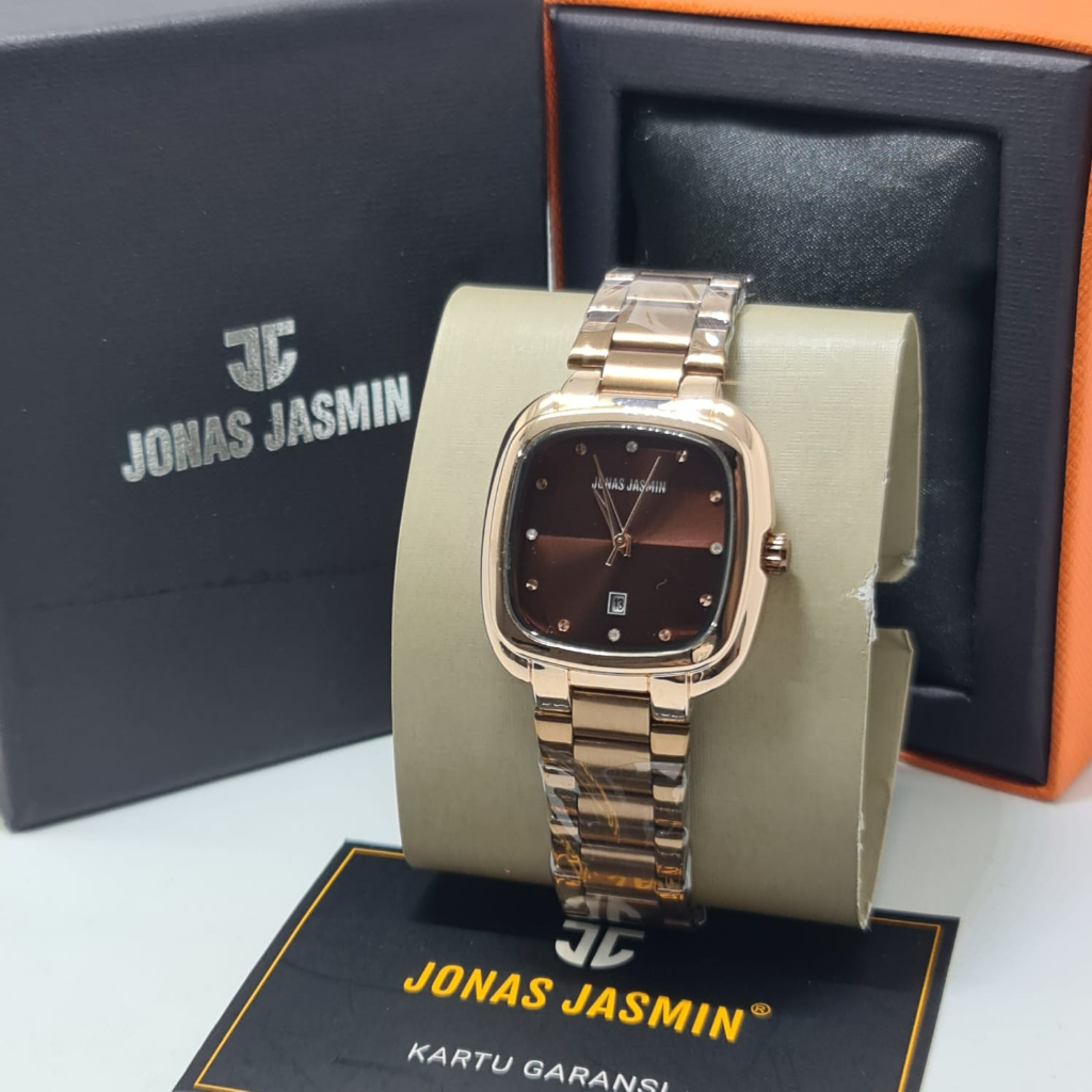 Jam Tangan Wanita Jonas Jasmin 2228 Analog Cewek Rantai Stainless Steel Original Watch