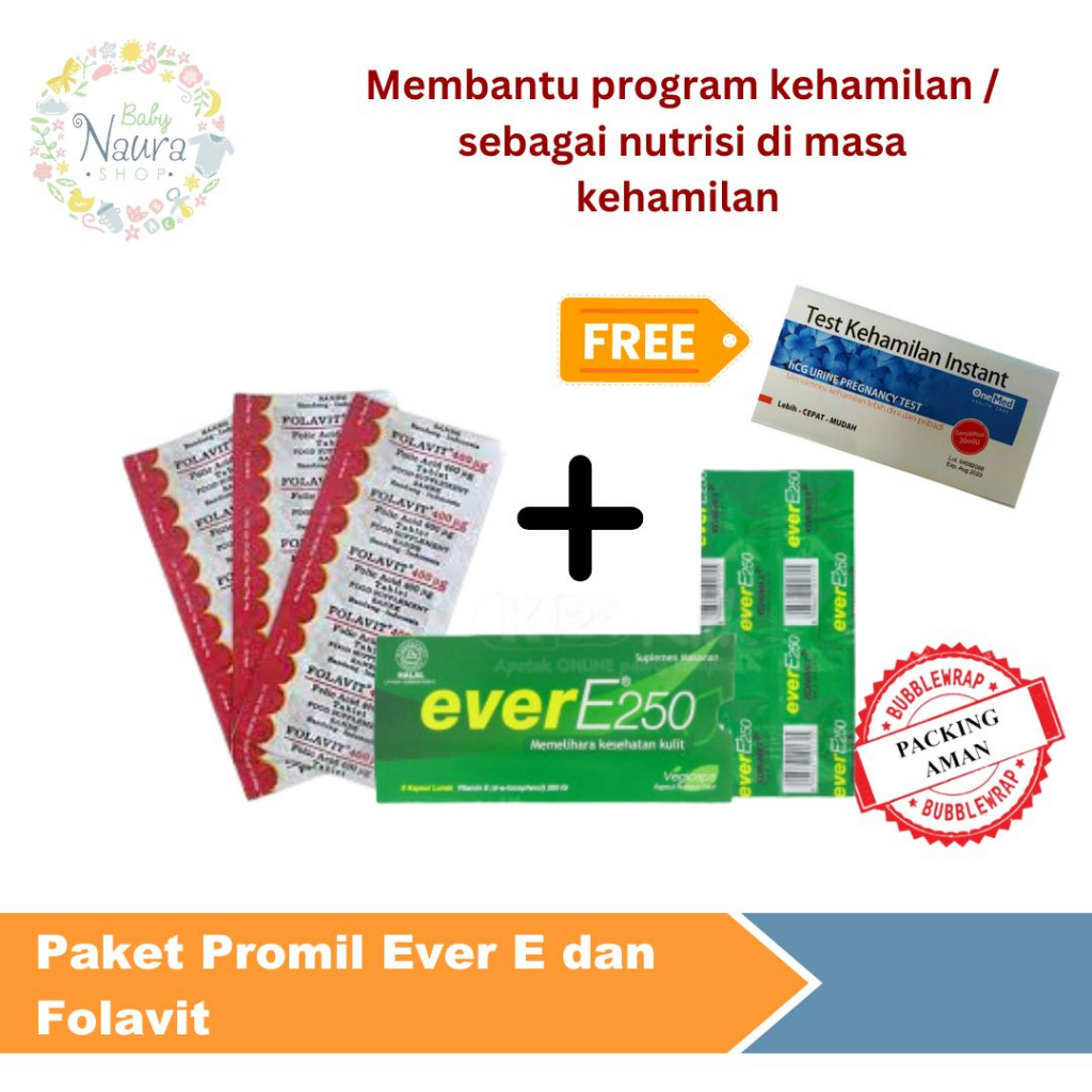 Promil Paket Program Hamil Ever-E Folavit Suplemen Nutrisi Kehamilan