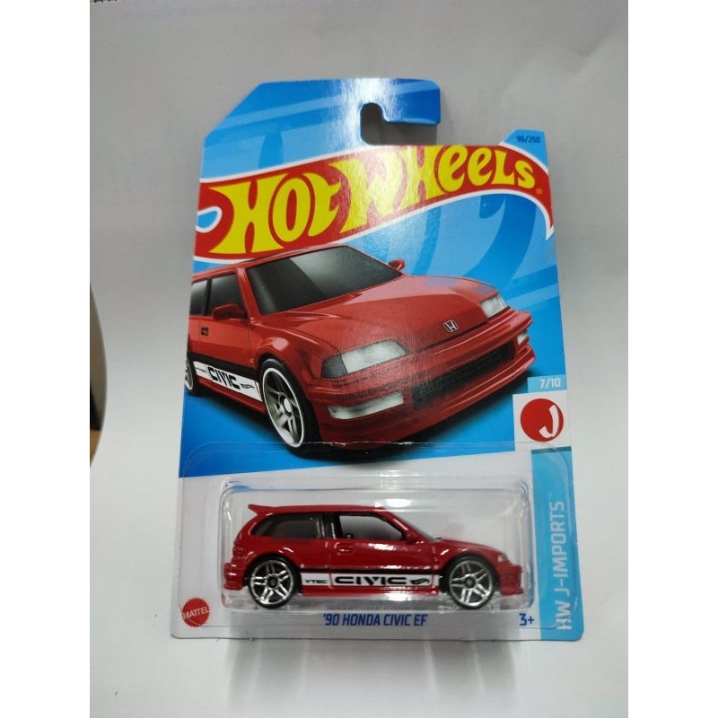 HOT WHEELS D23 90 HONDA CIVIC EF MERAH