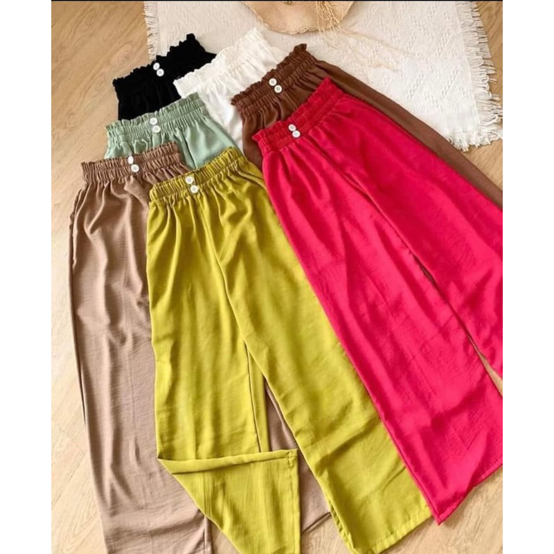 KULOT KANCING CRINKLE AIRLOW HIGHWAIST KANCING