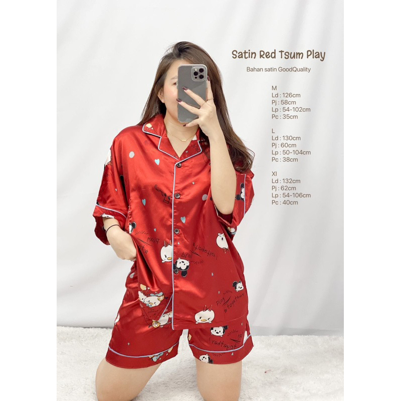 baju tidur celana pendek 5 motif premium import murah/ piyama hp tidur lucu/ pajamas satin hp