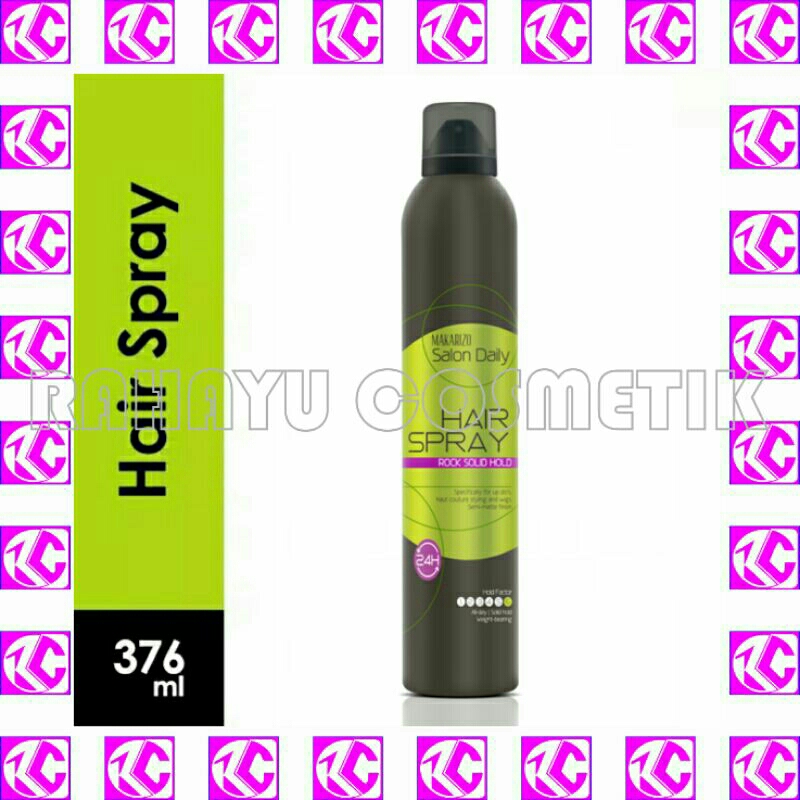 Makarizo Professional Salon Daily Hair Spray Rock Solid Hold 376ml Styling Rambut