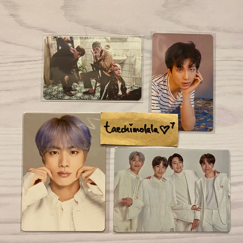 bts memories 2016 unit namjinkook official photocard - tear o pc rm - jin purple hair mpc - unit mot