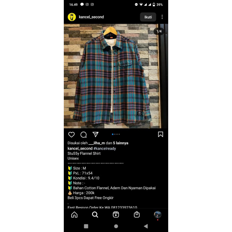 Stussy Flannel Shirt