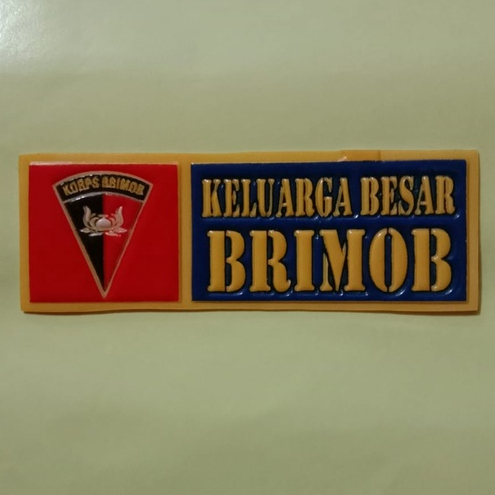Stiker Timbul Plat Nomor Brimob - Sticker Timbul Plat Nomor Brimob