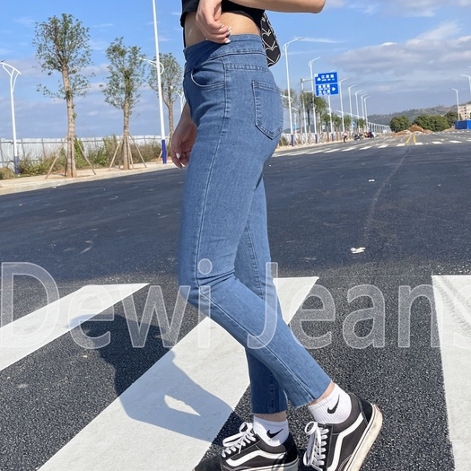 L.A.Outlet J46 wanita hitam murni Jeans Celana Panjang HW Kulot Jeans Boyfriend Jeans Korea Jeans Celana Jeans Impor jeans highwaist celana korean style celana jeans wanita jeans korea celana jeans kulot