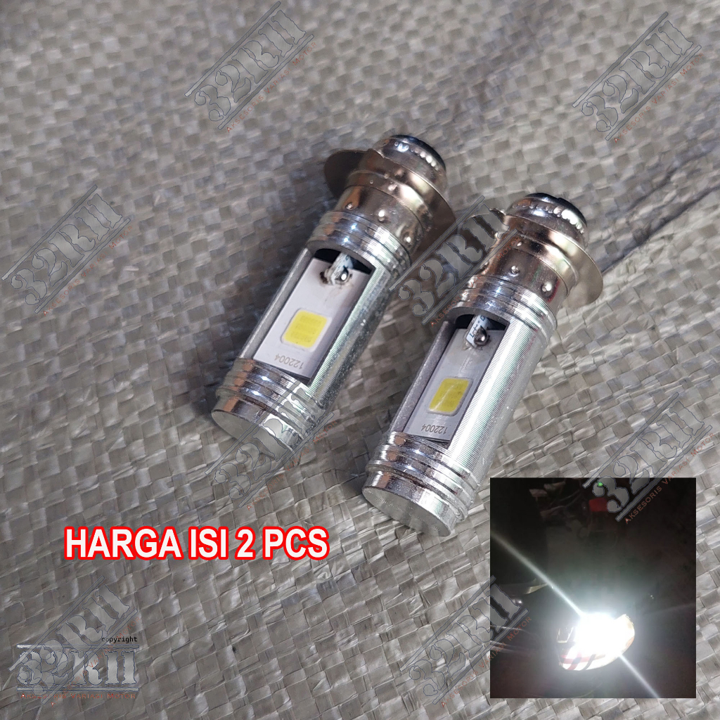 PROMO LAMPU DEPAN MOTOR LED BOHLAM LED H6 COB 2 MATA LED AC DC SXC I Lampu Led H6 Cob 2 Mata