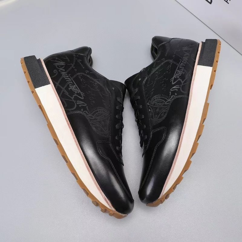 sepatu berluti cowok sneaker pria hitam men shoes run away mirror vip p1shoes new 2023