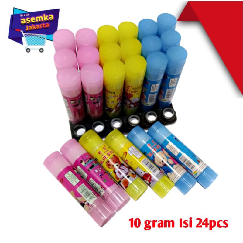 Lem Kertas Glue Stick 10gram Lem Fancy Esco isi 24pcs