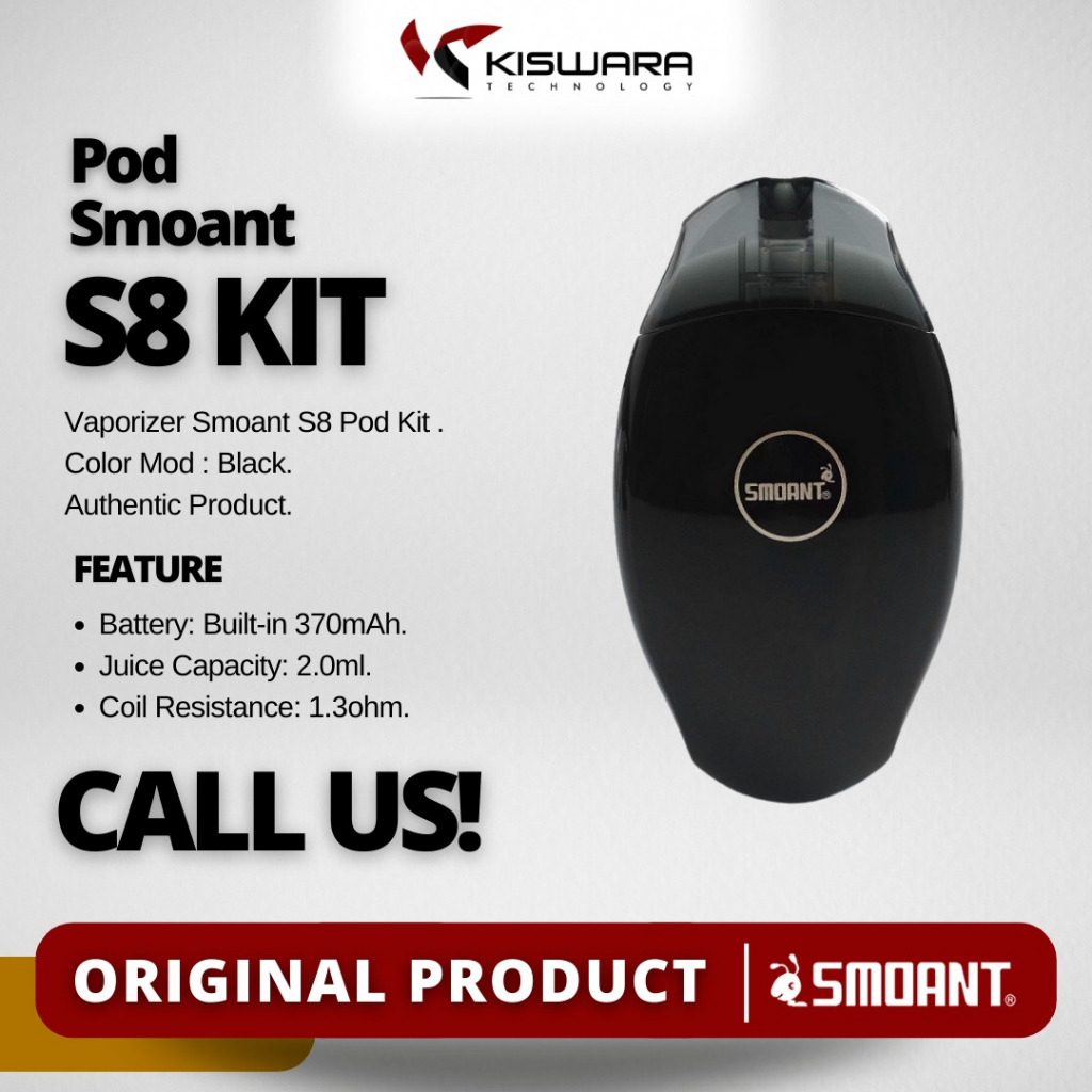 Smoant S8 Kit - BLACK [Authentic] KiswaraBandung