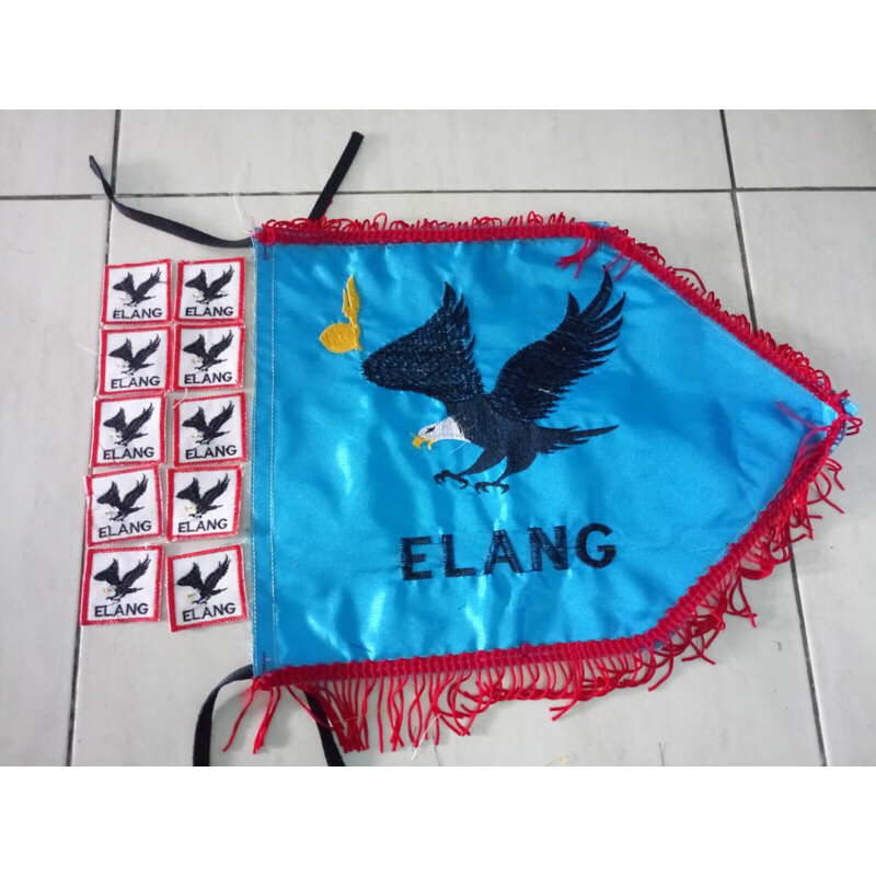 Bendera &amp; Tanda Regu Bordir per set (1 bendera + 10 tanda regu)