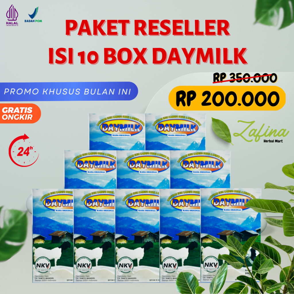 

Susu Kambing Daymilk | Susu Daymilk Kambing Bubuk & Krimer Bubuk Rasa Original Day Milk 200gr