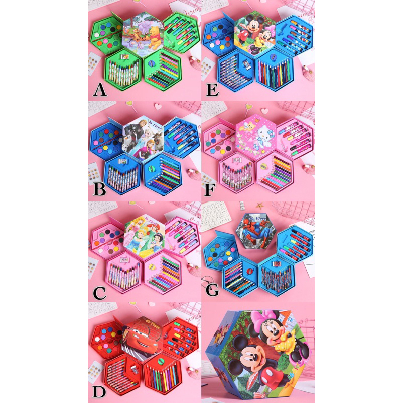 

Crayon Set isi 46 pcs 4in1 | ide Kado Ultah Anak