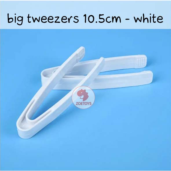 Zoetoys Big Tweezers 10.5cm - White | Tongs | Fine Motor Tool | Capitan Pompom | Mainan anak | Edutoys