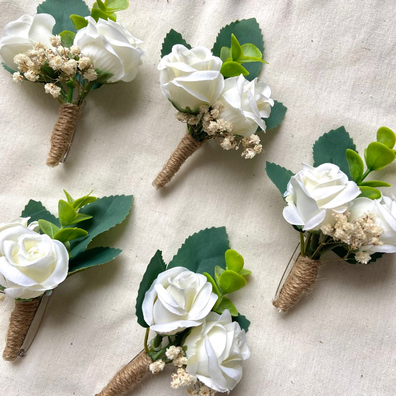bunga jas / boutonniere pengantin / boutonniere wedding / pin jas pria