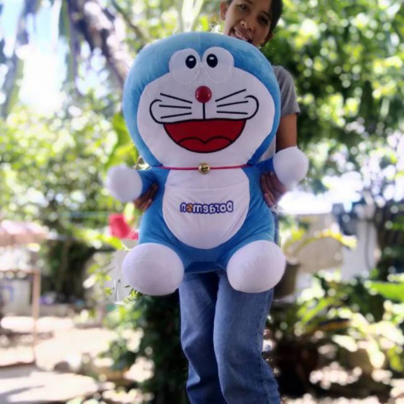 Boneka Doraemon 55 Cm Dan Boba Jumbo Lucu Lembut Cangkir Milk Tea Bahan Yelvo Tinggi 35CM &amp; 50CM Label SNI Murah Viral
