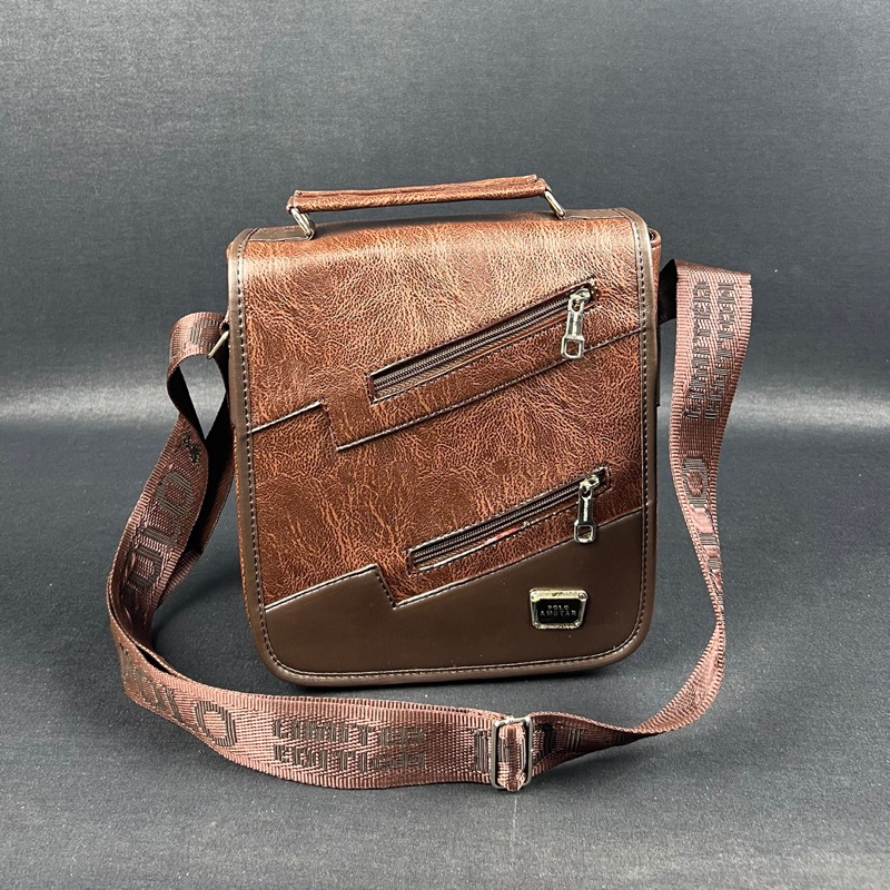 Tas Pria Tas Selempang  Kulit  PU Leather 10&quot; Inchi Original Polo Amstar Bahan Kulit Sintetis Grade A+ Best Quality Tas Pria Wanita Tas Selempang Terbaru 2022