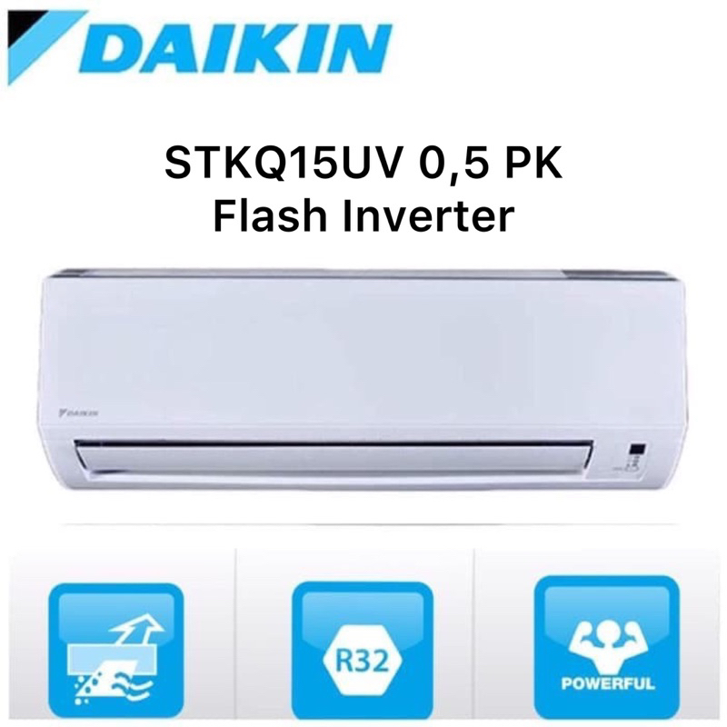 AC DAIKIN STKQ15UV 1/2 0,5 PK FLASH INVERTER LOW WATT TERBARU PROMO MURAH