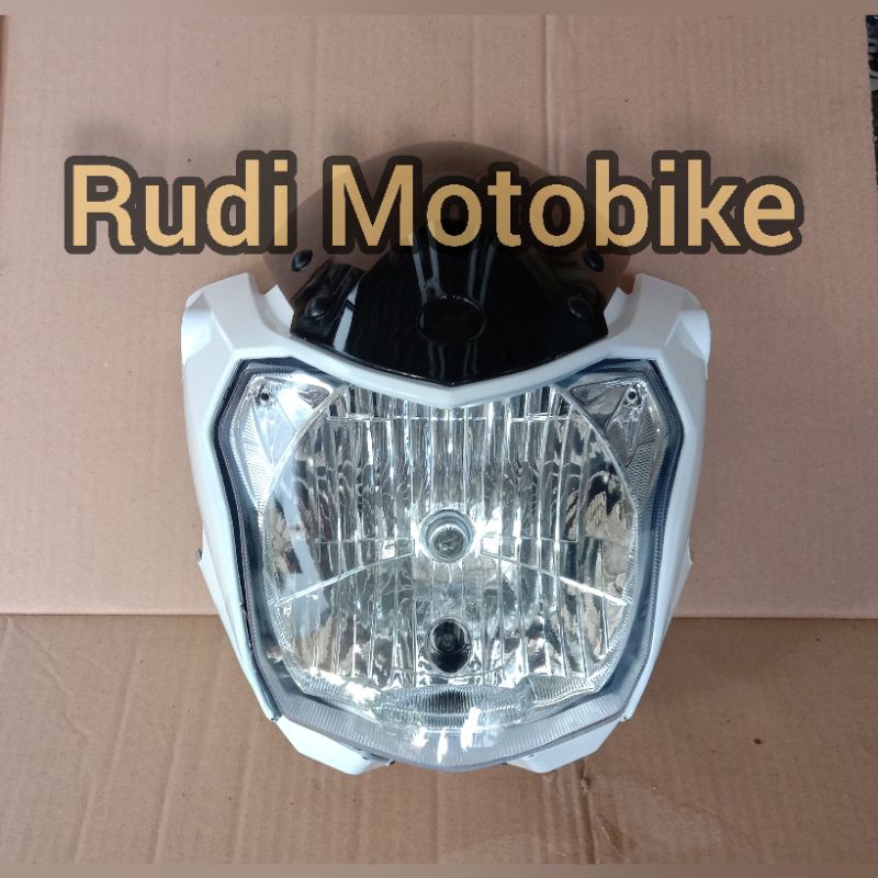 kedok batok pala lampu depan 1 set Yamaha Vixion NVL putih