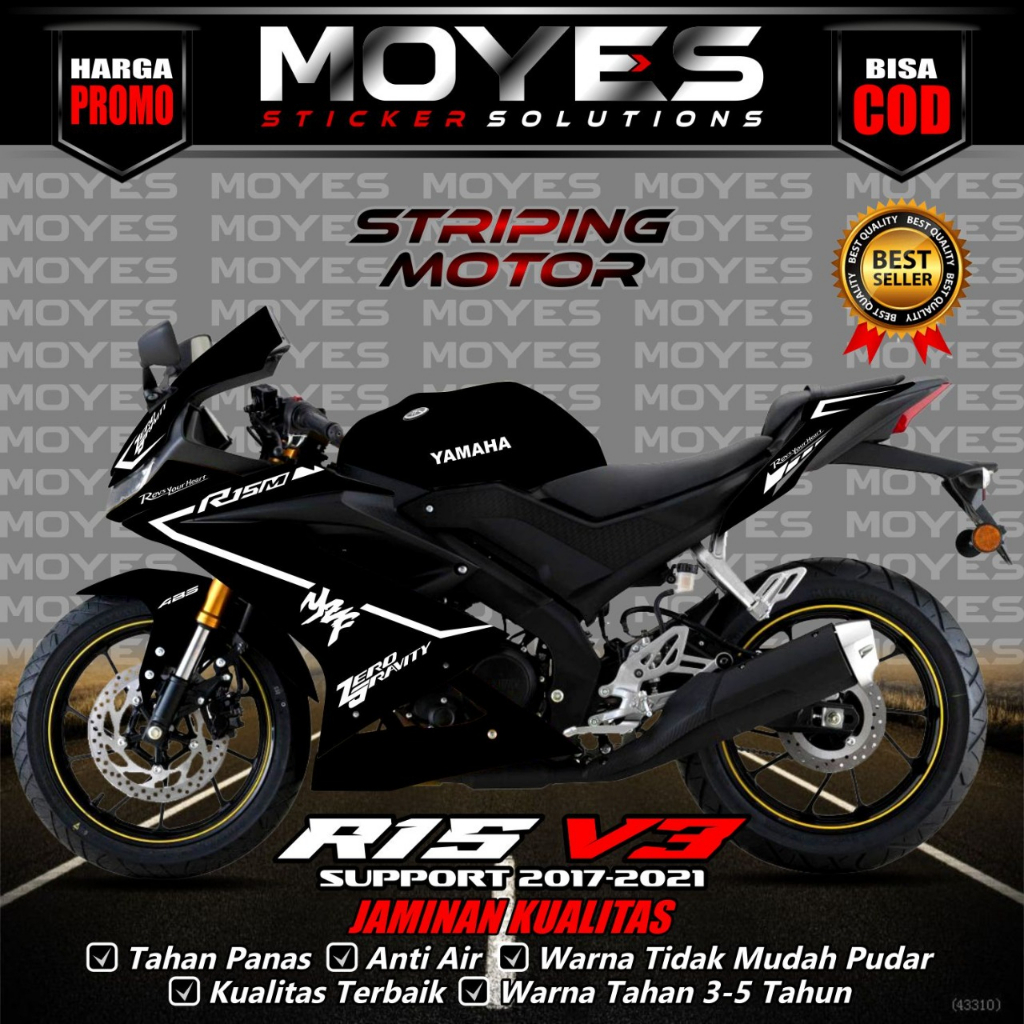 Striping Variasi R15 V3 Striping Stiker Yamaha R15 V3 Striping Variasi Modifikasi