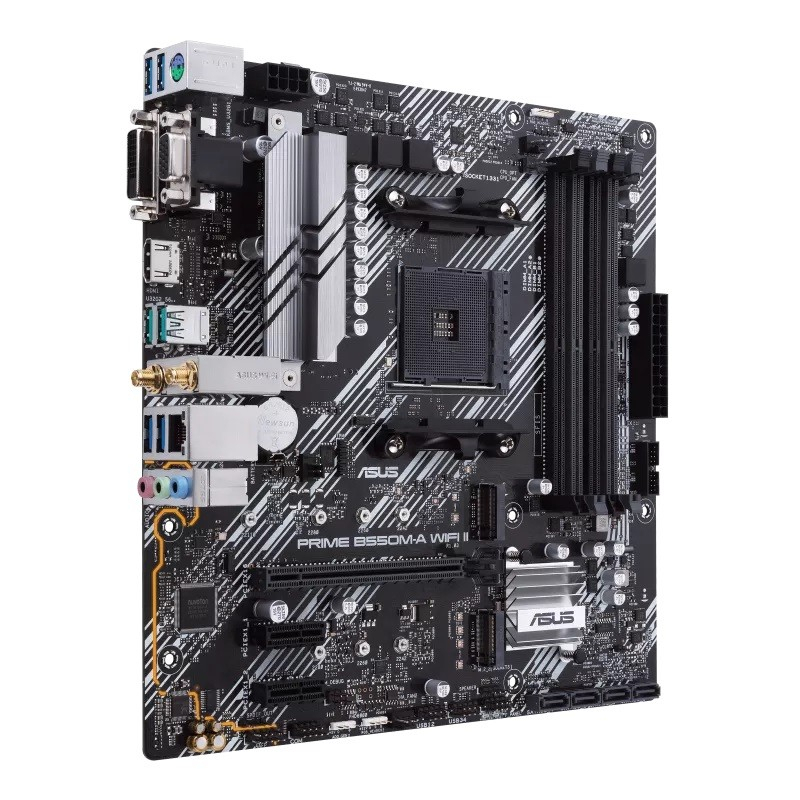 ASUS PRIME B550M-A WIFI II | MOTHER BOARD AMD B550 AM4 DDR4 microATX