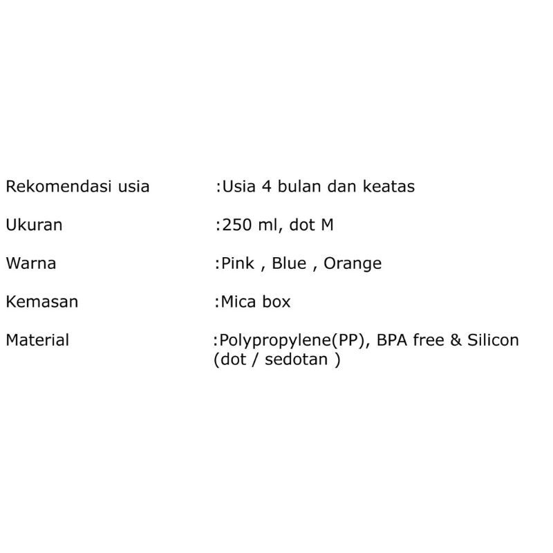 Botol Susu Baby Safe AP002 250ml Slim Neck Botol Susu Bayi Baby Safe Original