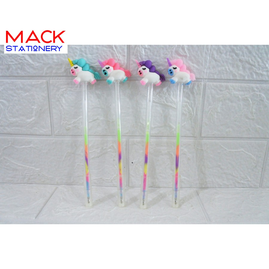 

(DAPAT 4 PC) Pen Warna Pelangi / Gel Pen Rainbow / Pulpen UNICORN
