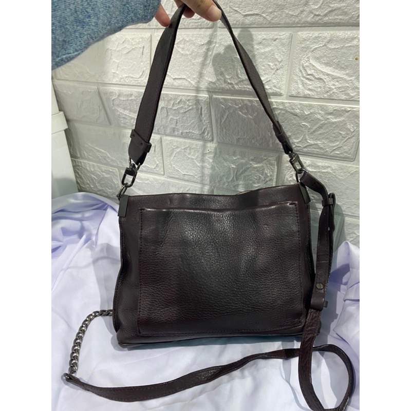 Sling Shoulder bag brand kuho preloved kulit asli