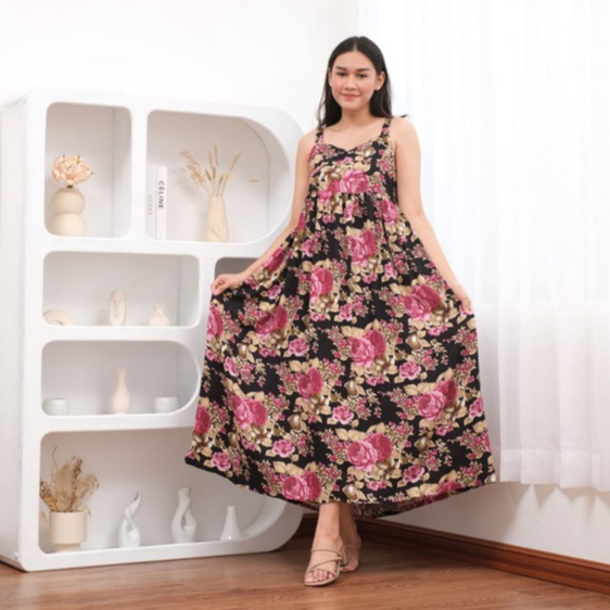 Dres Dress Polos Panjang Tanpa Lengan Singlet Panjang Jumbo Melia