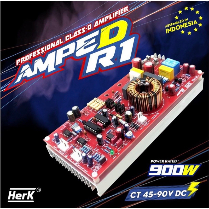 KIT POWER AMPLIFIER AMPLI CLASS D 900 WATT AMPED R1 HERK BGR