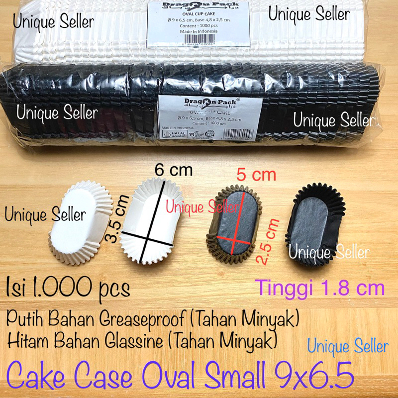 [1000 pcs] Kertas Alas Risol Risoles Oval 9x6.5 cm Small PUTIH POLOS - GLASSINE DRAGON PACK / Paper Cake Case Oval Medium Putih Polos 9x6.5 / Paper Cupcake Case Oval DRAGON PACK Medium Putih Polos 9x6.5cm bukan DIVA