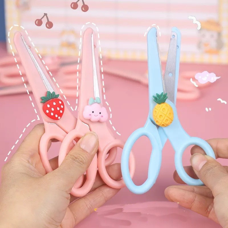 Gunting Lucu Alat Tulis Anak Sekolah Kartun Diy Kertas Buatan Tangan Kantor Kecantikan Portabel Portabel Portabel Scissors