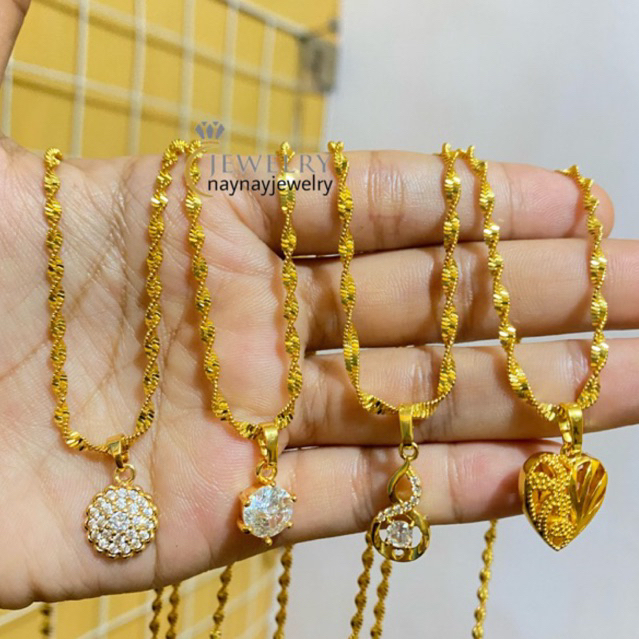 Kalung koin plintir warna 24k / uk 45cm ready stock