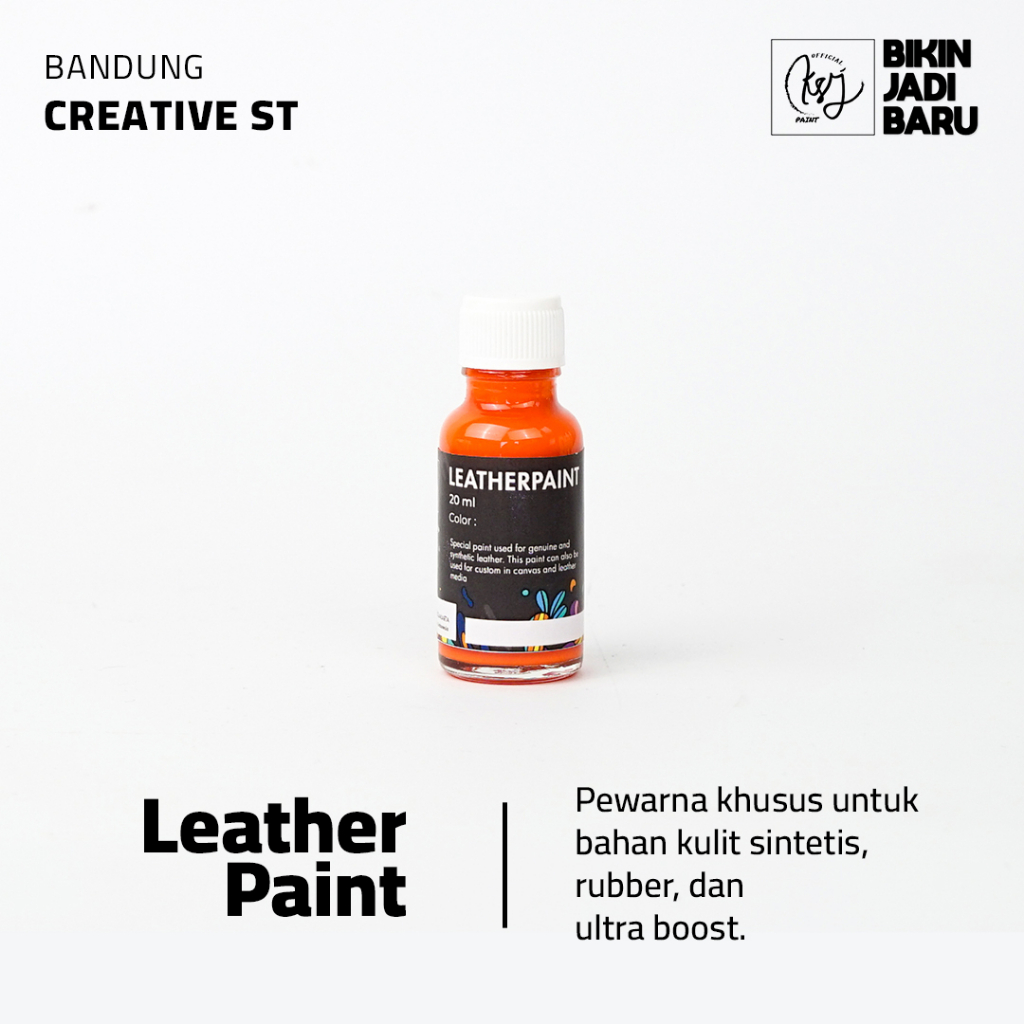 KSJ Leather Paint Cat Sepatu Khusus Kulit Rubber Midsole